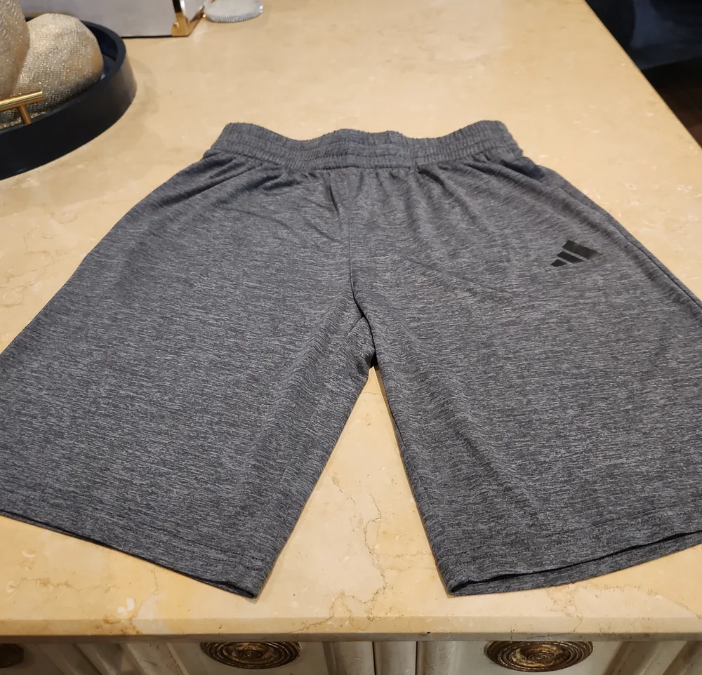 adidas Heather Gray Boys' Athletic Knit Shorts
